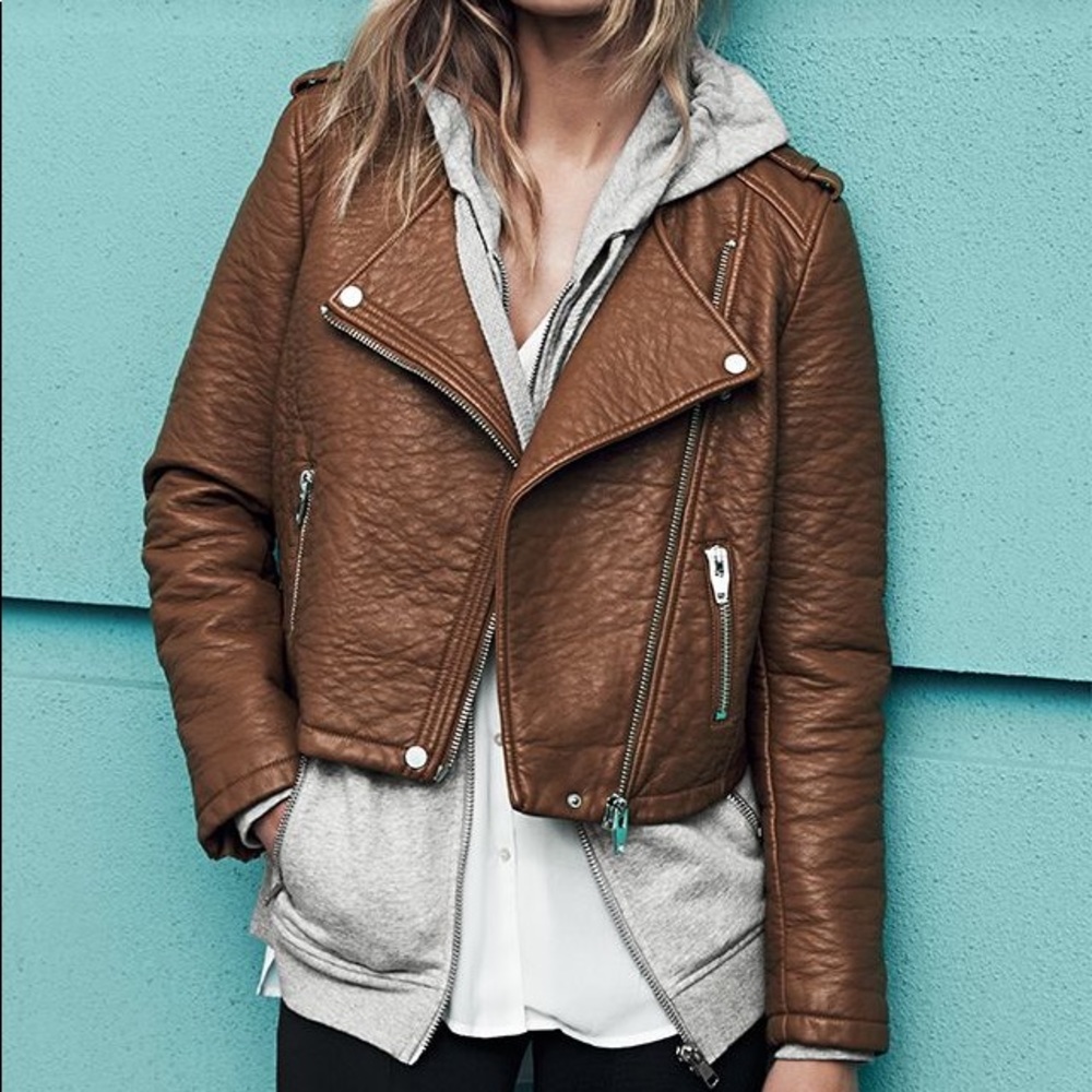 H&M Camel Vegan Leather Jacket